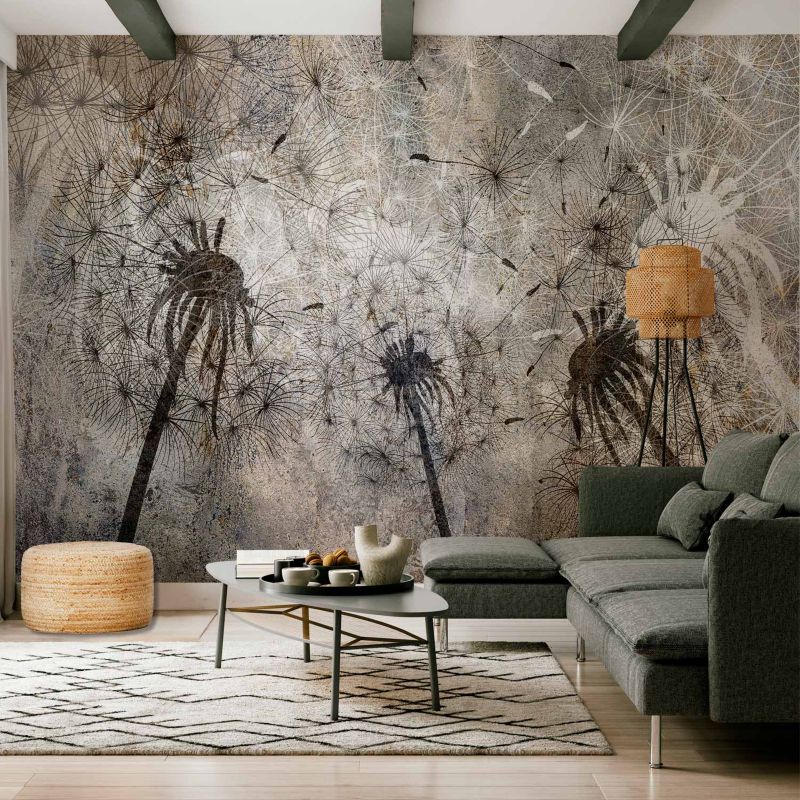 Fototapeta samoprzylepna Artgeist Kwiaty szara 245x175 (5 części) 0881aa rolka 1 szt