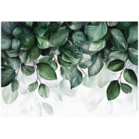 Fototapeta Zielone Liście Wiszące Na Flizelinie WALLARENA 300x210 cm Tapeta Do Sypialni Salonu Kuchni 1 szt.