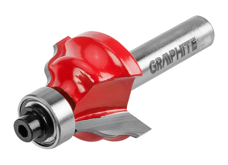 Frez kształtowy GRAPHITE z łożyskiem, ozdobny, HM, 28.8 x 15.9 mm, trzpień 8 mm 1 szt
