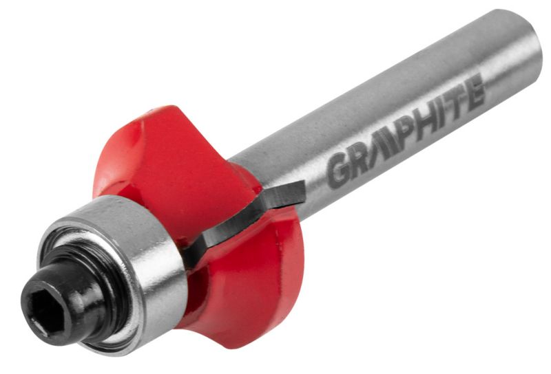 Frez kształtowy GRAPHITE z łożyskiem, zaokrąglający, HM, 19 x 6.5 mm, trzpień 6 mm 1 szt