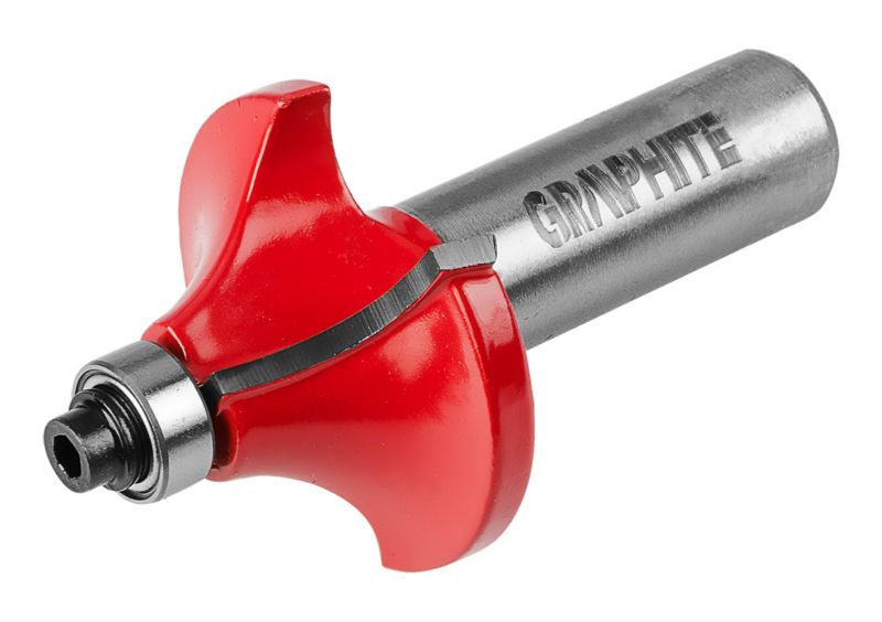 Frez kształtowy GRAPHITE z łożyskiem, zaokrąglający, HM, 34.9 x 15.4 mm, trzpień 12 mm 1 szt