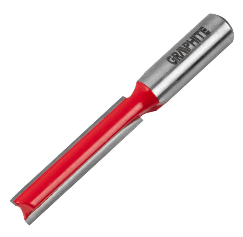 Frez palcowy GRAPHITE dwuostrzowy długi, HM, 10 x 50 mm, trzpień 12 mm 1 szt