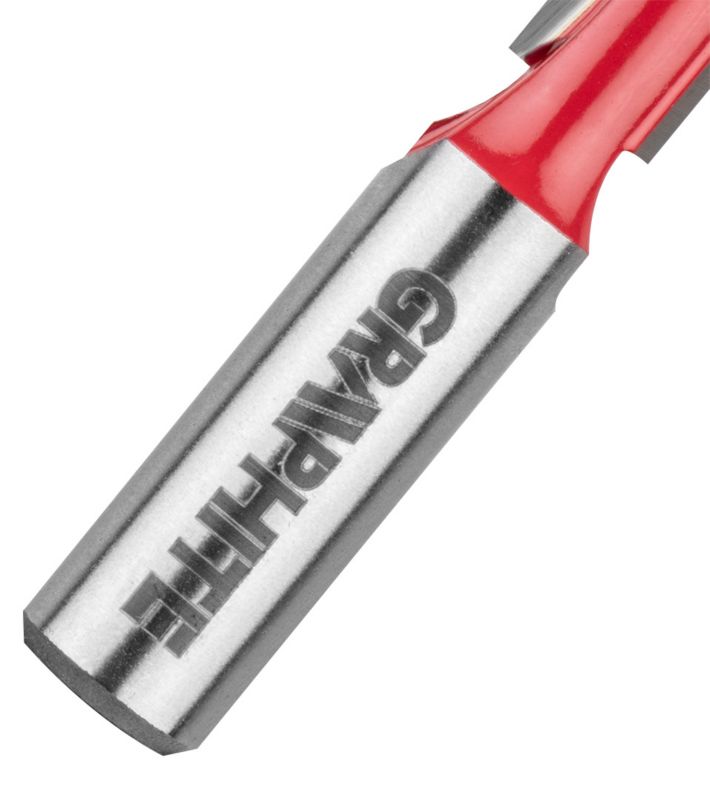 Frez palcowy GRAPHITE dwuostrzowy długi, HM, 10 x 50 mm, trzpień 8 mm 1 szt