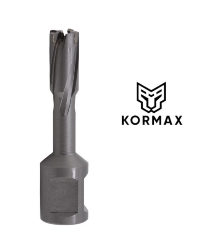 Frez trepanacyjny do metalu z węglika spiekanego Kormax 12x35mm z uchwytem Weldon  - 1 szt.