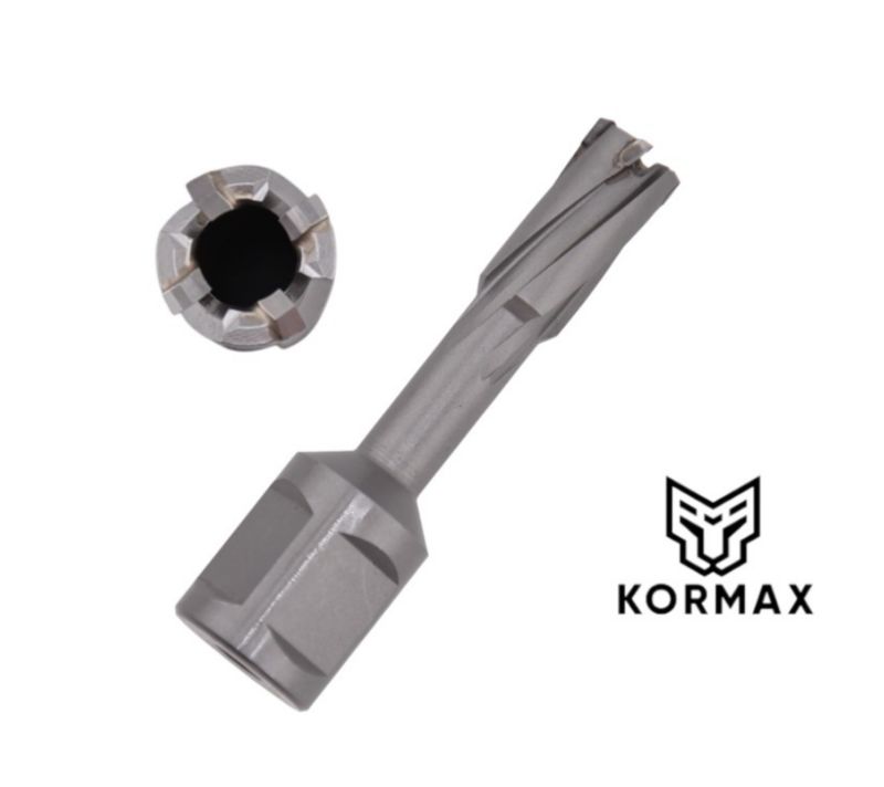 Frez trepanacyjny do metalu z węglika spiekanego Kormax 13x35mm z uchwytem Weldon (TCTAC1335) - 1 szt.