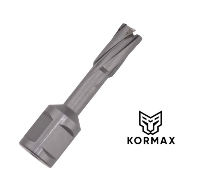 Frez trepanacyjny do metalu z węglika spiekanego Kormax 14x35mm z uchwytem Weldon (TCTAC1435) - 1 szt.