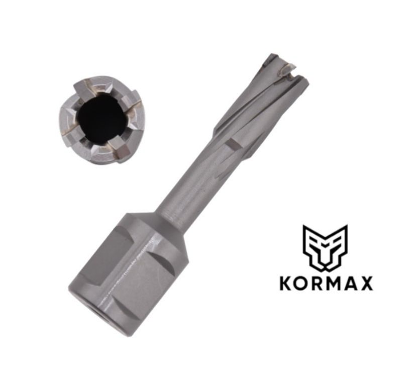 Frez trepanacyjny do metalu z węglika spiekanego Kormax 14x35mm z uchwytem Weldon (TCTAC1435) - 1 szt.