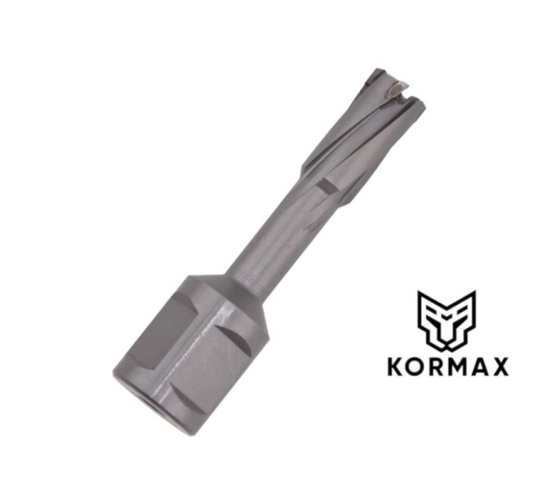 Frez trepanacyjny do metalu z węglika spiekanego Kormax 15x35mm z uchwytem Weldon  - 1 szt.
