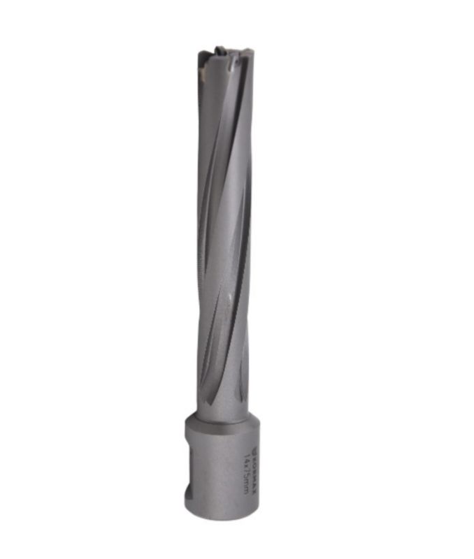 Frez trepanacyjny do metalu z węglika spiekanego Kormax 15x75mm z uchwytem Weldon  (TCTAC1575) 1 szt.