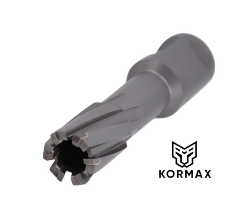 Frez trepanacyjny do metalu z węglika spiekanego Kormax 16x35mm z uchwytem Weldon - 1 szt.