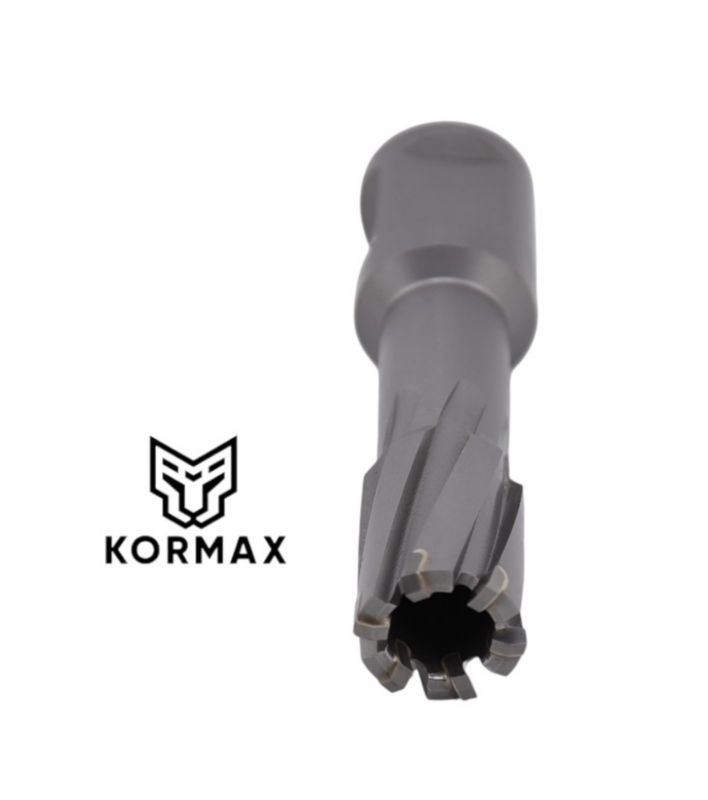 Frez trepanacyjny do metalu z węglika spiekanego Kormax 18x35mm z uchwytem Weldon (TCTAC1835) - 1 szt.