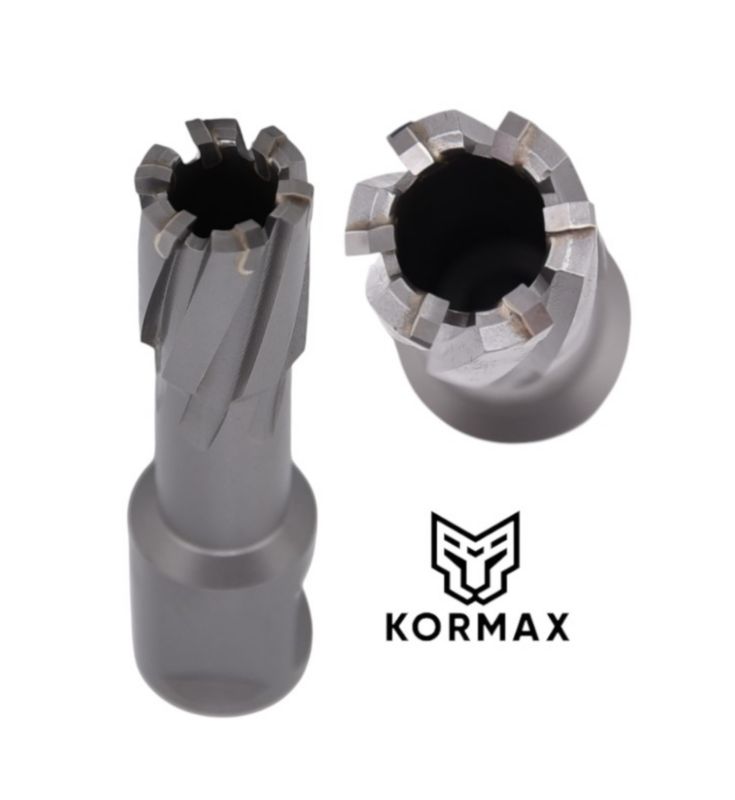 Frez trepanacyjny do metalu z węglika spiekanego Kormax 18x35mm z uchwytem Weldon (TCTAC1835) - 1 szt.