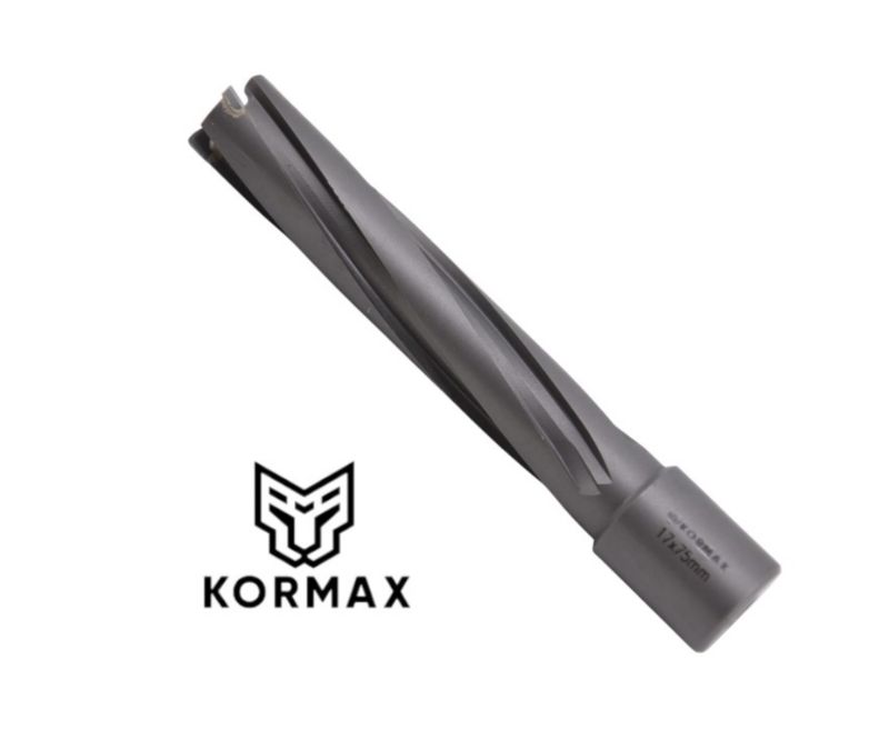 Frez trepanacyjny do metalu z węglika spiekanego Kormax 18x75mm z uchwytem Weldon (TCTAC1875) - 1 szt.