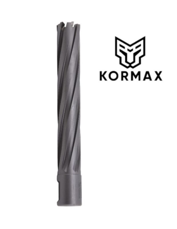 Frez trepanacyjny do metalu z węglika spiekanego Kormax 20x100mm z uchwytem Weldon (TCTAC20100) - 1 szt.