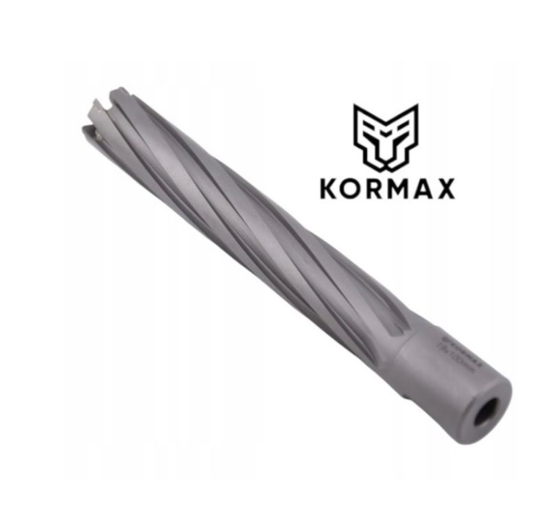 Frez trepanacyjny do metalu z węglika spiekanego Kormax 21x100mm z uchwytem Weldon (TCTAC21100) - 1 szt.