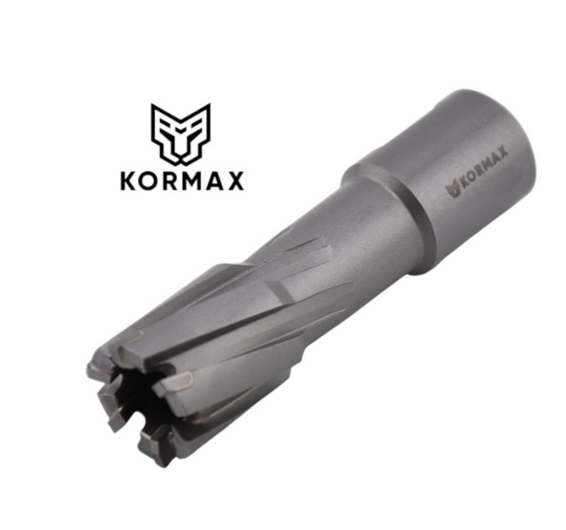 Frez trepanacyjny do metalu z węglika spiekanego Kormax 22x35mm z uchwytem Weldon  - 1 szt.