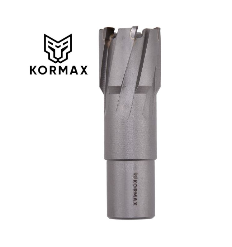 Frez trepanacyjny do metalu z węglika spiekanego Kormax  24x35mm z uchwytem Weldon - 1 szt.