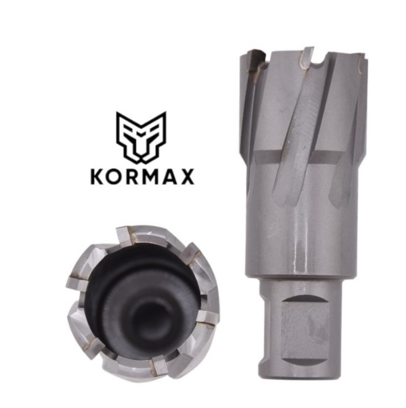 Frez trepanacyjny do metalu z węglika spiekanego Kormax 28x35mm z uchwytem Weldon - 1 szt.