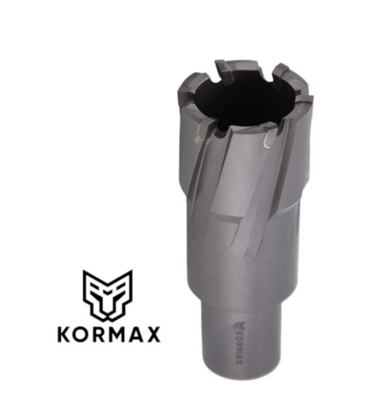 Frez trepanacyjny do metalu z węglika spiekanego Kormax 28x35mm z uchwytem Weldon - 1 szt.