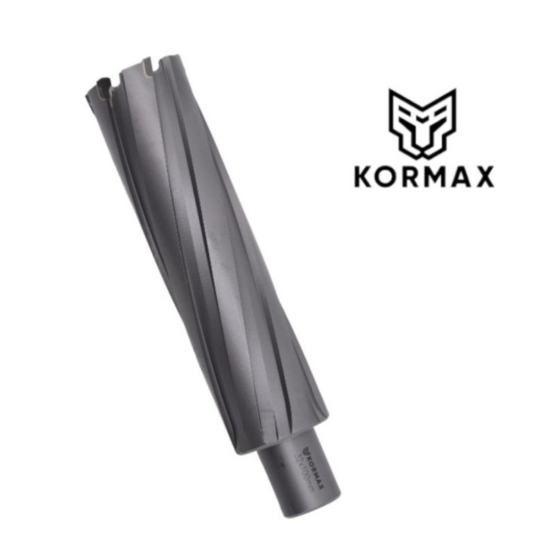 Frez trepanacyjny do metalu z węglika spiekanego  Kormax  32x100mm z uchwytem Weldon (TCTAC32100) - 1 szt.