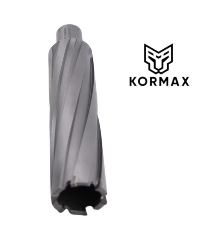 Frez trepanacyjny do metalu z węglika spiekanego  Kormax  32x100mm z uchwytem Weldon (TCTAC32100) - 1 szt.