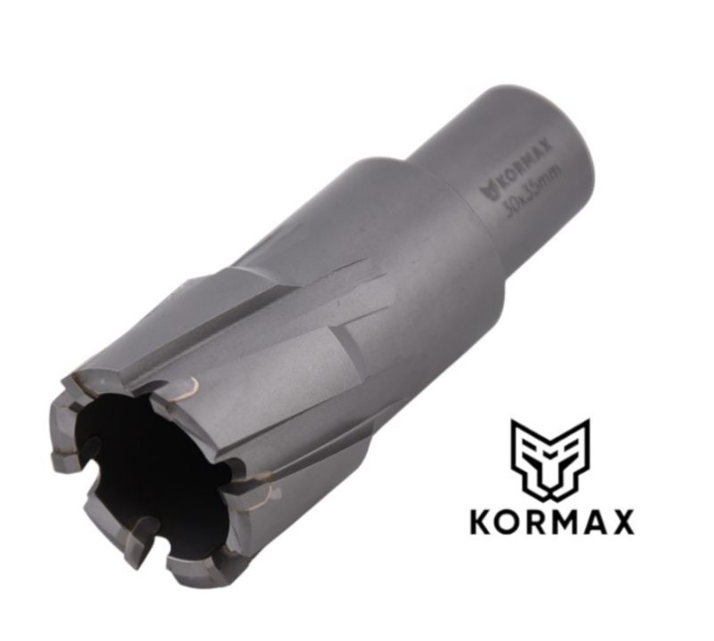 Frez trepanacyjny do metalu z węglika spiekanego Kormax 33x35mm z uchwytem Weldon (TCTAC3335) - 1 szt.