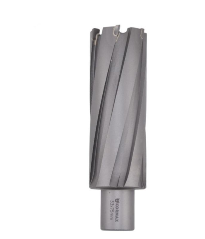 Frez trepanacyjny do metalu z węglika spiekanego Kormax 33x75mm z uchwytem Weldon Kormax (TCTAC3375) - 1 szt.