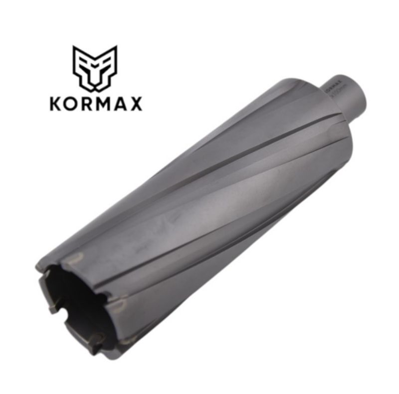 Frez trepanacyjny do metalu z węglika spiekanego Kormax 37x100mm z uchwytem Weldon (TCTAC37100) - 1 szt.