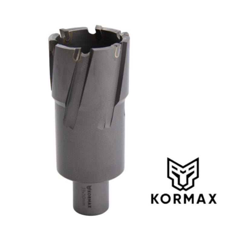 Frez trepanacyjny do metalu z węglika spiekanego Kormax 37x50mm z uchwytem Weldon (TCTAC3750) 1 szt.