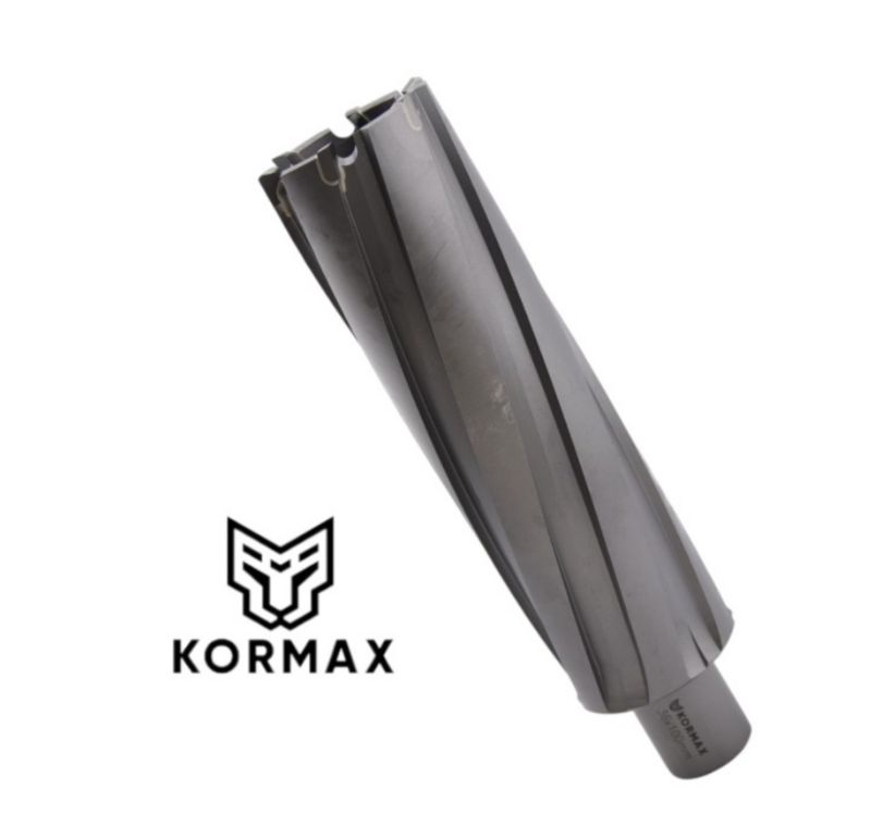 Frez trepanacyjny do metalu z węglika spiekanego Kormax 38x100mm z uchwytem Weldon (TCTAC38100) - 1 szt.