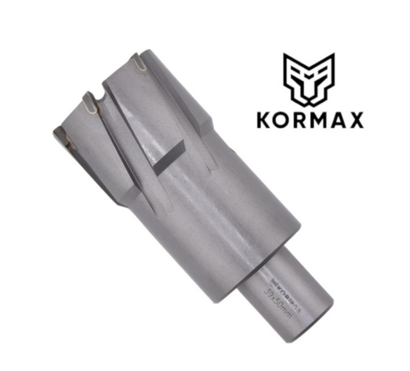 Frez trepanacyjny do metalu z węglika spiekanego Kormax 38x50mm z uchwytem Weldon (TCTAC3850) - 1 szt.