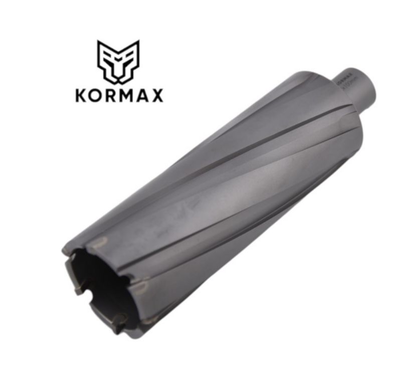 Frez trepanacyjny do metalu z węglika spiekanego Kormax 39x100mm z uchwytem Weldon (TCTAC39100) - 1 szt.