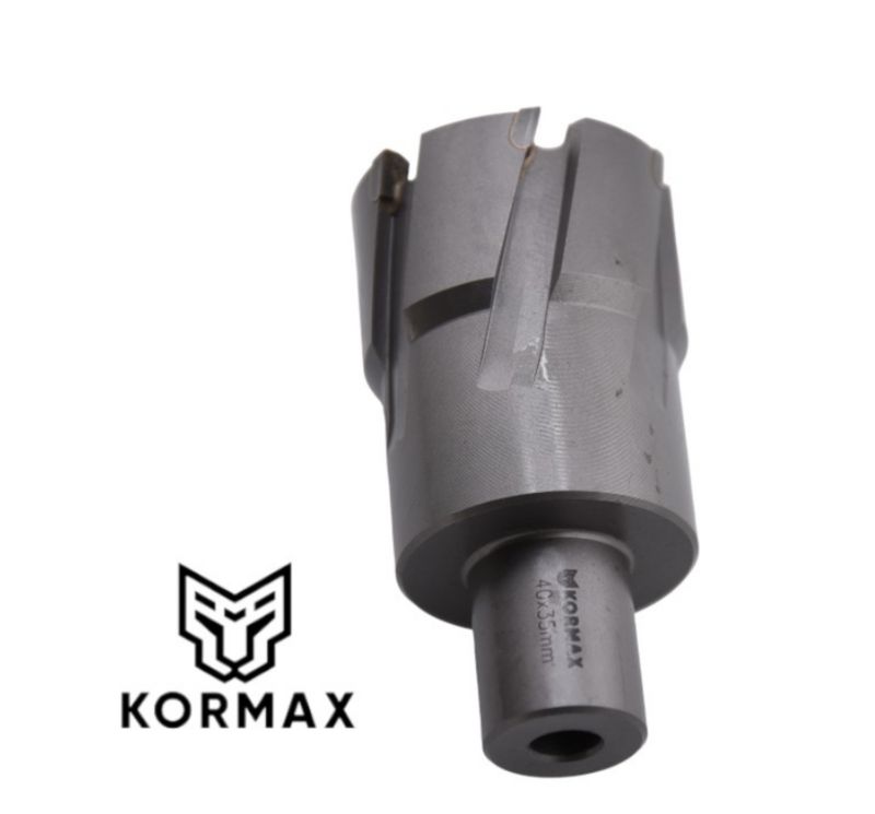 Frez trepanacyjny do metalu z węglika spiekanego Kormax 39x35mm z uchwytem Weldon (TCTAC3935) - 1 szt.