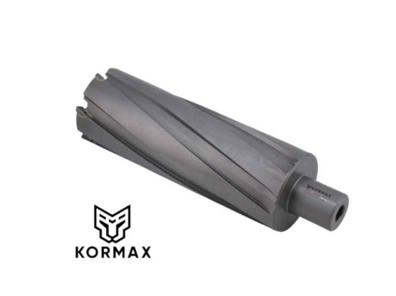 Frez trepanacyjny do metalu z węglika spiekanego Kormax  41x100mm z uchwytem Weldon (TCTAC41100) - 1 szt.