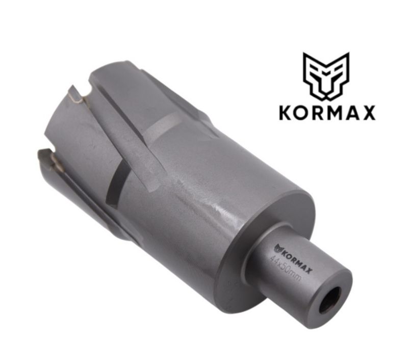 Frez trepanacyjny do metalu z węglika spiekanego  Kormax  42x50mm z uchwytem Weldon (TCTAC4250) - 1 szt.