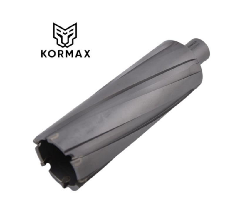 Frez trepanacyjny do metalu z węglika spiekanego Kormax 43x100mm z uchwytem Weldon (TCTAC43100) - 1 szt.