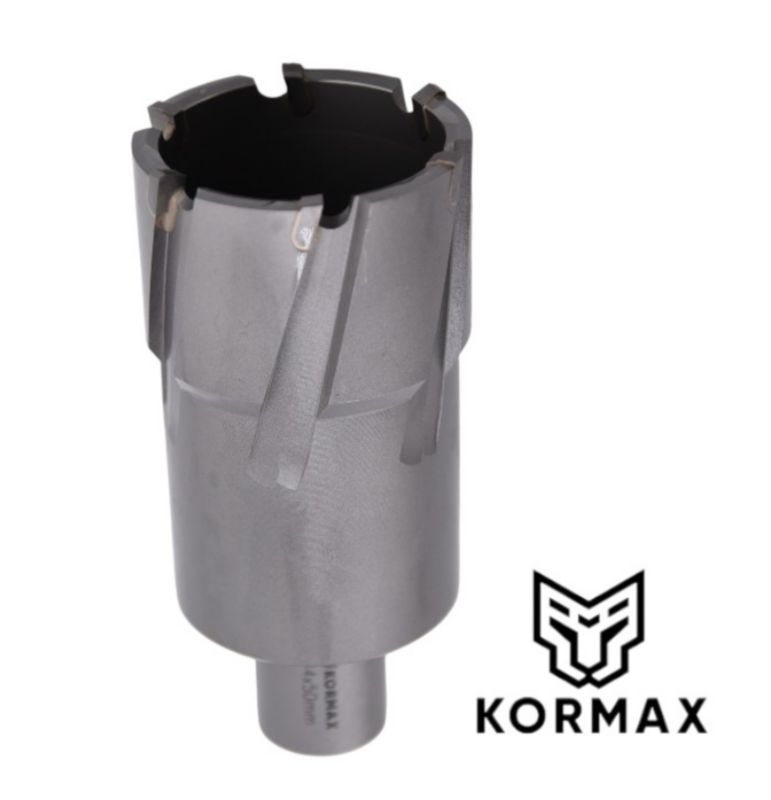 Frez trepanacyjny do metalu z węglika spiekanego Kormax 43x50mm z uchwytem Weldon  (TCTAC4350) - 1 szt.