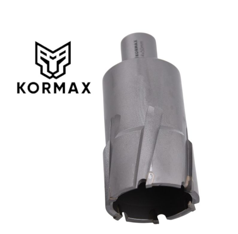 Frez trepanacyjny do metalu z węglika spiekanego Kormax 45x50mm z uchwytem Weldon (TCTAC4550) - 1 szt.