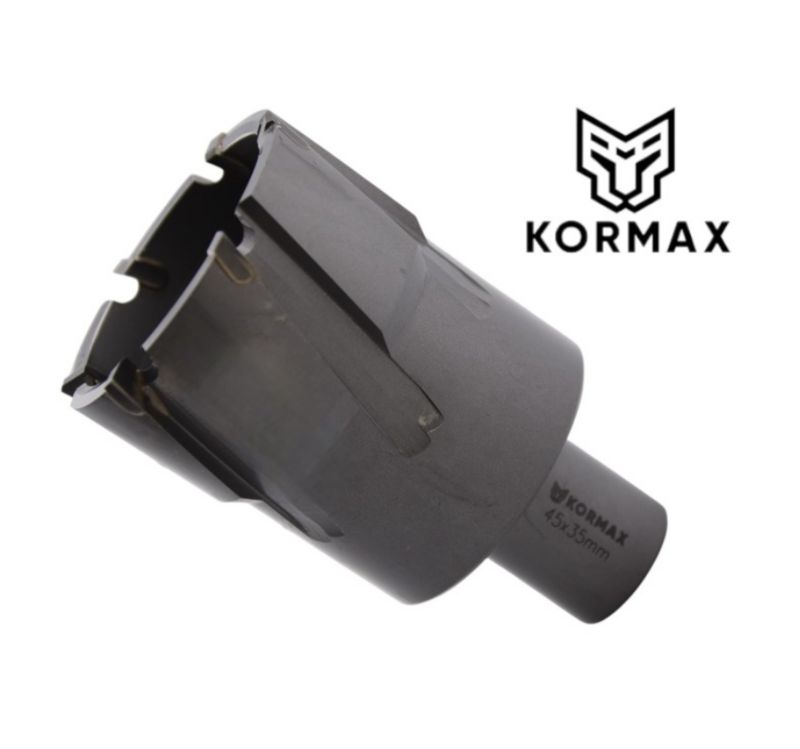 Frez trepanacyjny do metalu z węglika spiekanego Kormax 46x35mm z uchwytem Weldon (TCTAC4635) - 1 szt.
