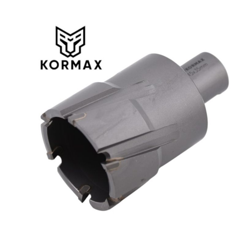 Frez trepanacyjny do metalu z węglika spiekanego Kormax 49x35mm z uchwytem Weldon (TCTAC4935) - 1 szt.