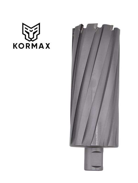 Frez trepanacyjny do metalu z węglika spiekanego Kormax 50x100mm z uchwytem Weldon (TCTAC50100) - 1 szt.