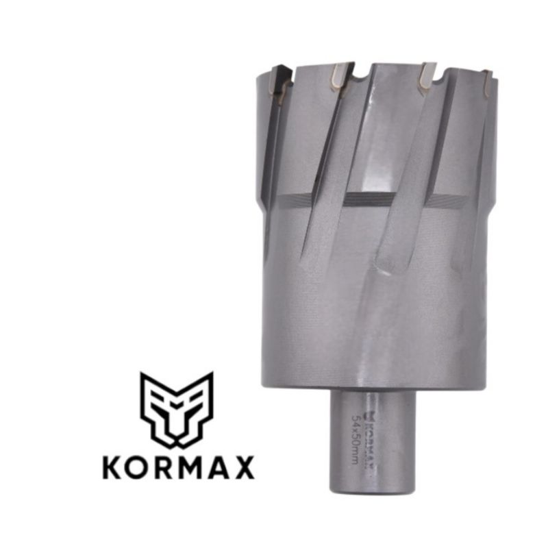 Frez trepanacyjny do metalu z węglika spiekanego Kormax 53x50mm z uchwytem Weldon (TCTAC5350) - 1 szt.