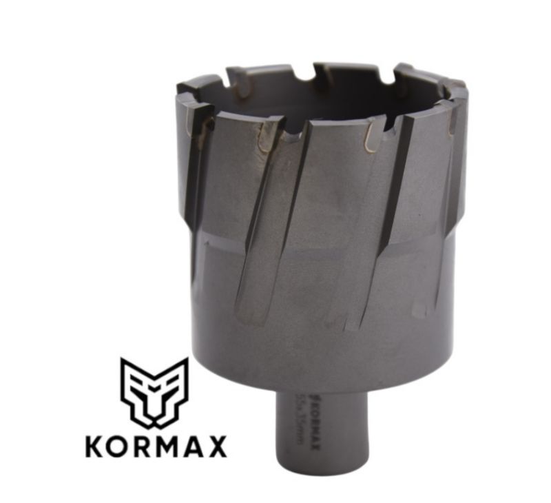 Frez trepanacyjny do metalu z węglika spiekanego Kormax  55x35mm z uchwytem Weldon (TCTAC5535) - 1 szt.