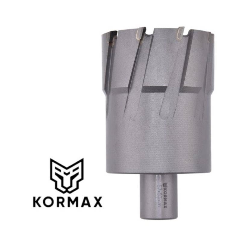 Frez trepanacyjny do metalu z węglika spiekanego Kormax 56x50mm z uchwytem Weldon (TCTAC5650) - 1 szt.