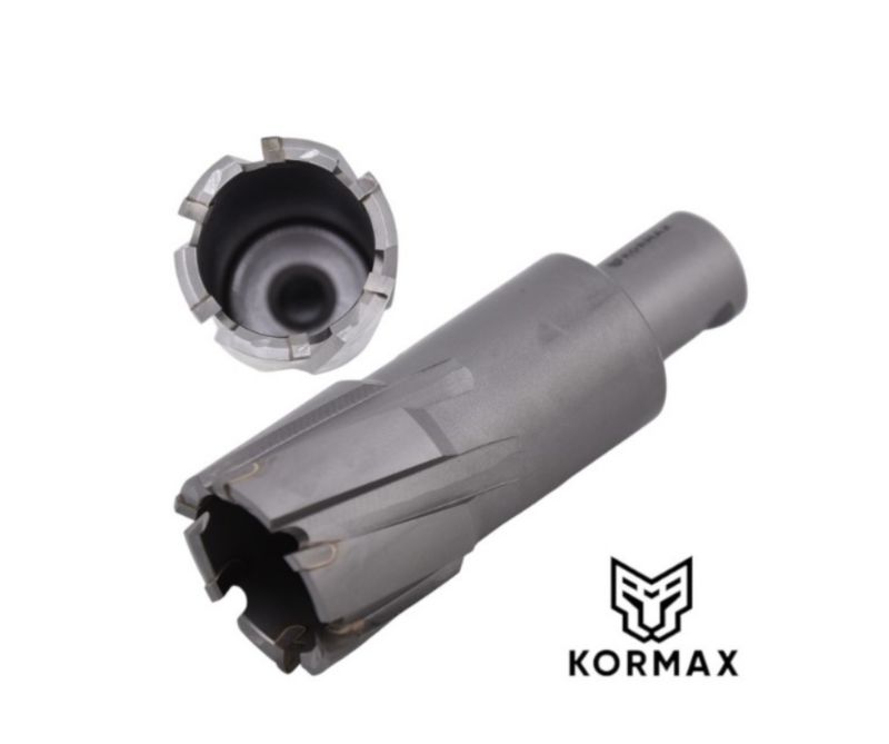 Frez trepanacyjny do metalu z węglika spiekanego Kormax 65x50mm z uchwytem Weldon (TCTAC6550) - 1 szt.