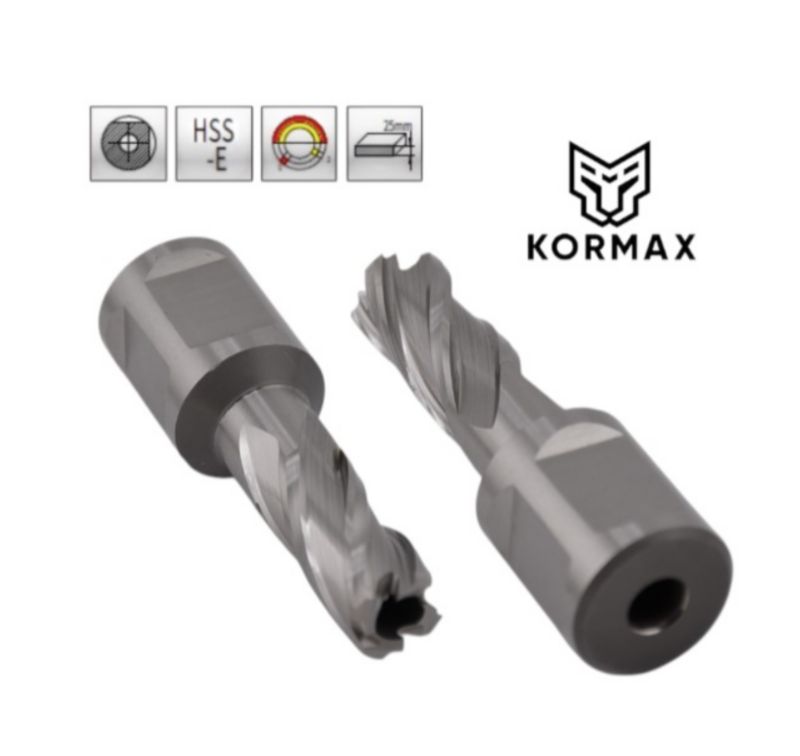 Frez trepanacyjny M2AL Kormax  13x25mm z uchwytem Weldon (DNHX-20130) - 1 szt.