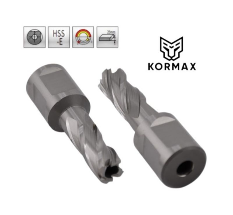Frez trepanacyjny M2AL Kormax 14x25mm z uchwytem Weldon (DNHX-20140) - 1 szt.