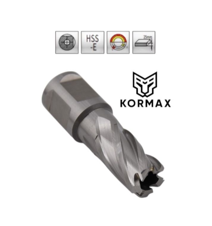 Frez trepanacyjny M2AL Kormax  16x25mm z uchwytem Weldon (DNHX-20160) - 1 szt.