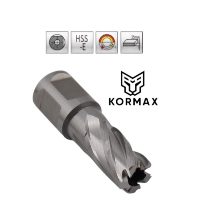 Frez trepanacyjny M2AL Kormax  18x25mm z uchwytem Weldon (DNHX-20180) - 1 szt.