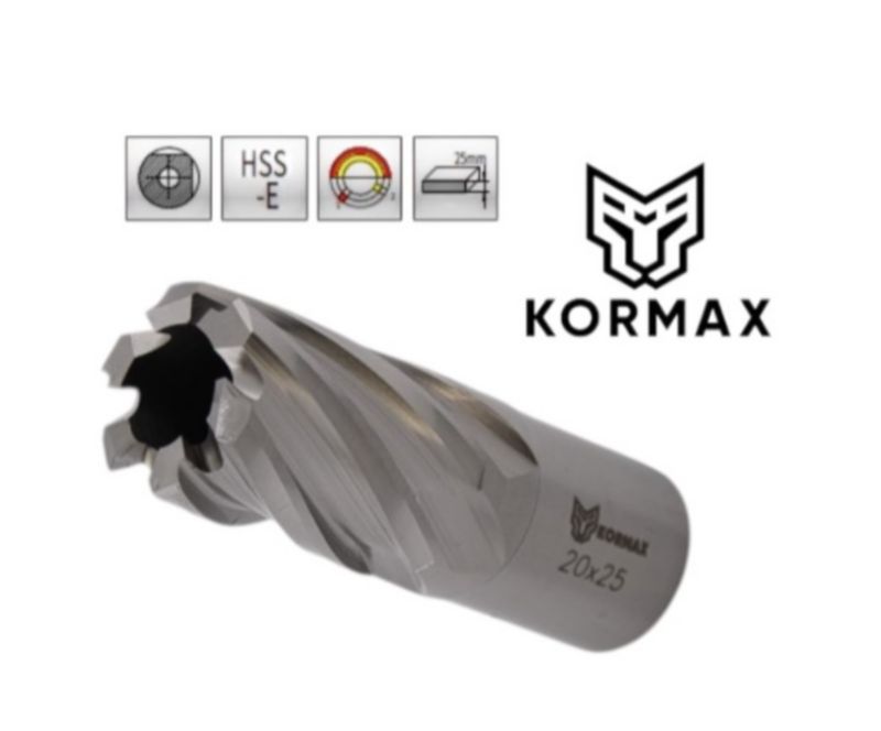 Frez trepanacyjny M2AL Kormax  22x25mm z uchwytem Weldon (DNHX-20220) - 1 szt.